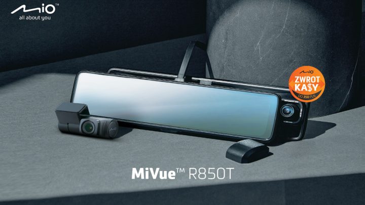 Mio MiVue R850T – inteligentne cyfrowe lusterko wsteczne z funkcją podwójnej kamery samochodowej